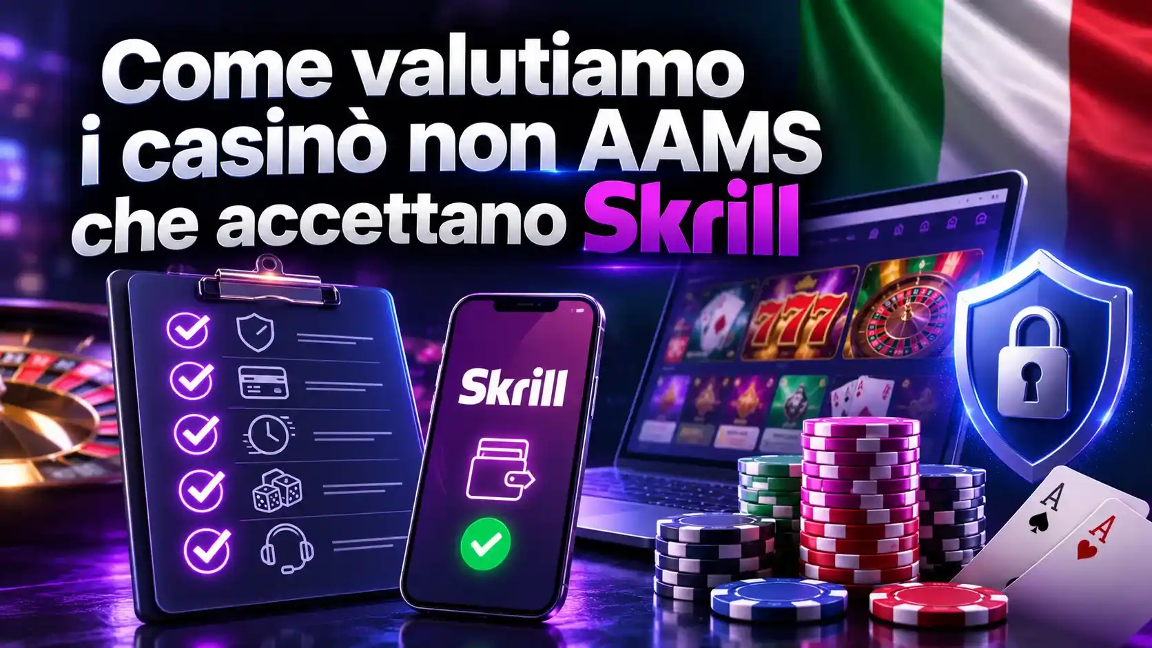 Come valutiamo i casino non AAMS che accettano Skrill