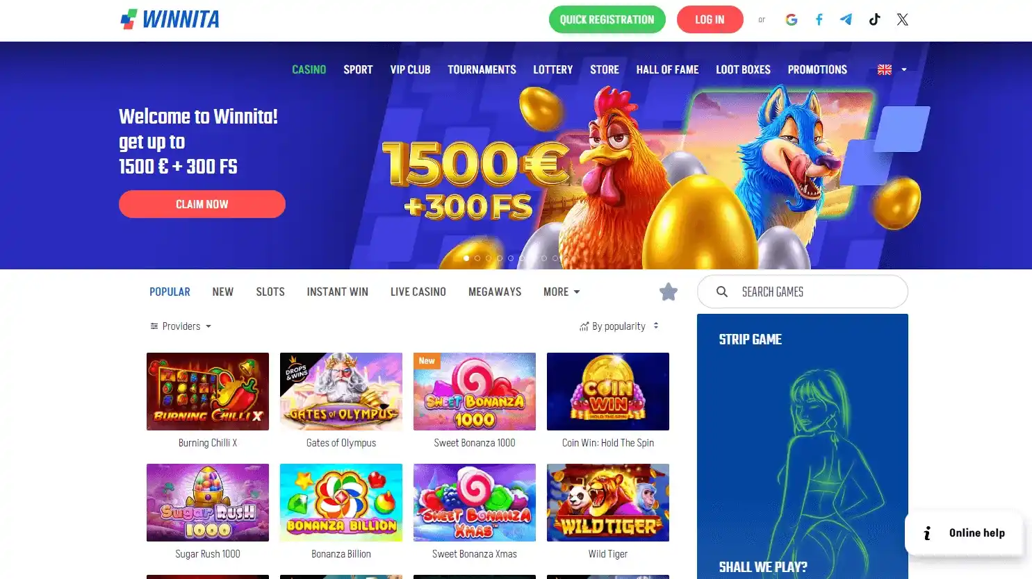 Winnita - Skrill, Neteller e metodi alternativi